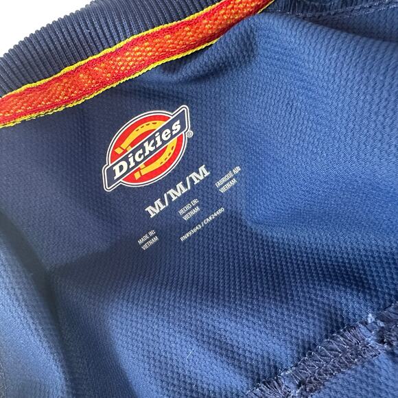 Dickies Zip Front Warm-Up Scrub Jacket WMNS M Blue Sweater Long Sleeve Uniform - Picture 7 of 13